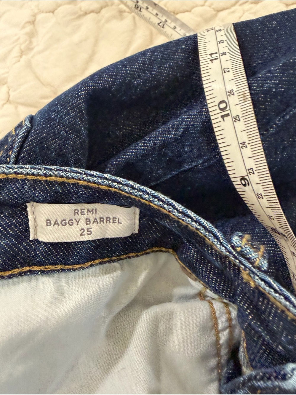 PacSun Remi Baggy Barrel Jeans with Knee Darts – Dark Blue size 25 - Picture 6 of 9